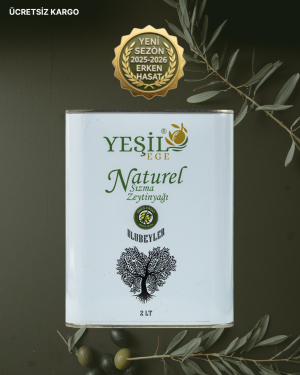 Yeşil Ege 2 litre erken hasat soğuk sıkım naturel sızma zeytinyağı