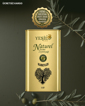 Yeşil Ege 1 litre erken hasat soğuk sıkım naturel sızma zeytinyağı