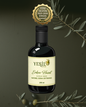 Erken Hasat Soğuk Sıkım Naturel Sızma Zeytinyağı 250 ML CAM ŞİŞE
