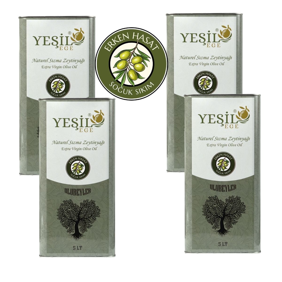 4x5 litre Ayvalık Erken Hasat Soğuk sıkım Natürel Sızma Zeytinyağı